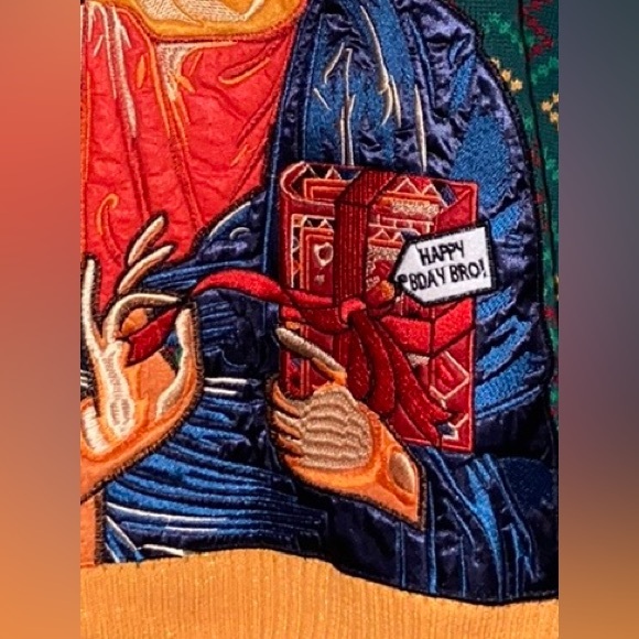 Christmas 🎄 Sweater "HAPPY BDAY BRO" Jesus with Present 🎁 Size XXL - Picture 5 of 5